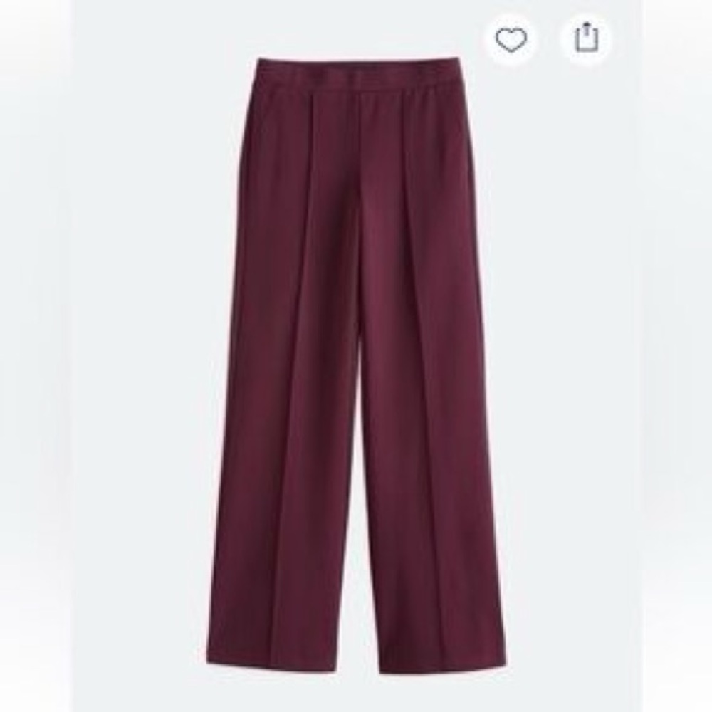 Elegant Burgundy Women's Cigarette Pants